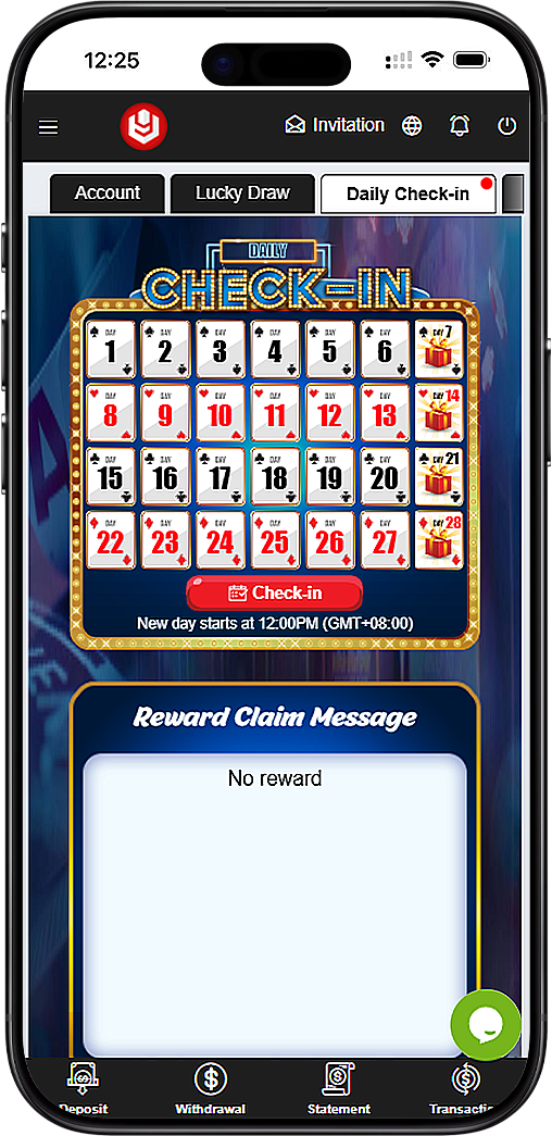 U9 Download Daily Check-In Mobile Interface